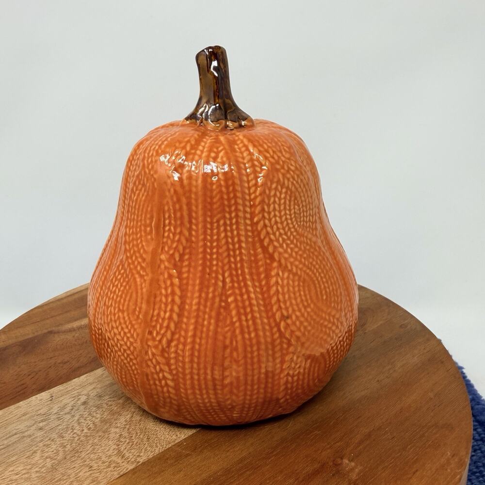 Decorative Orange Porcelain Pumpkin